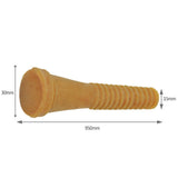 Gelber, flexibler Finger für Geflügelrupfmaschine, 30 mm hoch und 15 mm breit, mit gerilltem Design für effektives Rupfen und einfache Montage