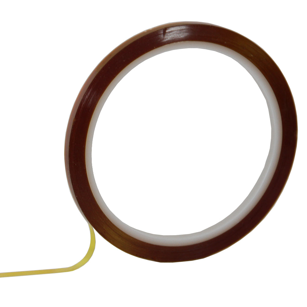 Brauner, transparenter Klebeband-Roller mit gelbem Träger, ideal für die Anwendung in der Schilderherstellung und beim Vinylschneiden