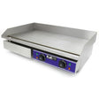 Gastro Griddle Platte Grillplatte 70 cm aus Edelstahl mit glatter Oberfläche, zwei Temperaturreglern und robustem Design für gleichmäßiges Grillen