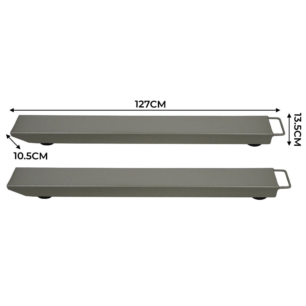 Robuste T-Mech 2 Balken Wiegebalken in Grau, 127 cm lang und 13,5 cm hoch, ideal für präzise Gewichtsmessungen bis 3000 kg