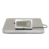 Digitale Versandwaage von T-Mech mit silberner, glatter Plattform und einem klaren LCD-Display zur genauen Gewichtsanzeige