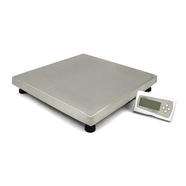Robuste 50 cm x 50 cm Tier-Waage aus Edelstahl mit digitalem Display, ideal für präzise Gewichtsmessungen von Haustieren und kleinen Tieren