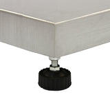 Robuste Tier-Waage mit 50 cm x 50 cm Edelstahloberfläche und verstellbaren Gummifüßen für Stabilität und rutschfesten Halt