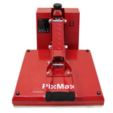 Kompakte, rote 38-cm-Klapppresse mit digitalem Display und schwarzem Griff, ideal für Vinylschneider und Druckerarbeiten