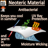 Das PRESStige Folien- und Kleidungsstarterset zeigt ein innovatives, antibakterielles Material, das UV-Schutz bietet und Feuchtigkeit ableitet, ideal für alle Jahreszeiten