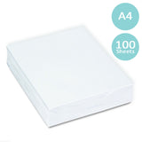 Weißes A4-Papier für Sublimationsdruck, 100 Blatt, in transparenter Verpackung, glatt und hochwertig für brillante Druckergebnisse