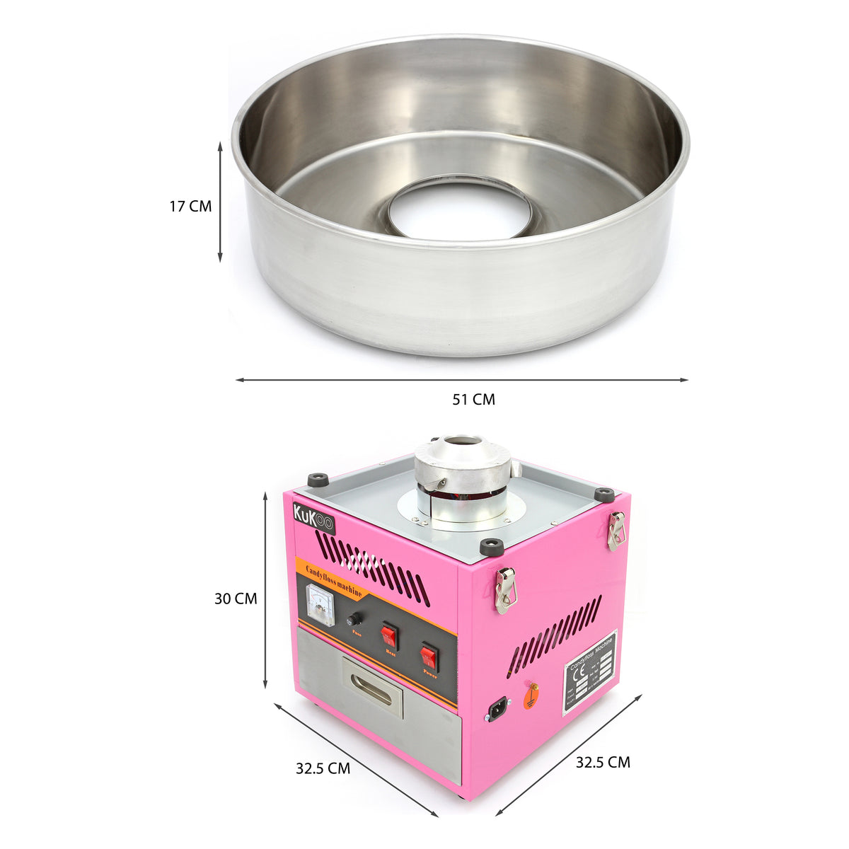 KuKoo Kommerzielle Zuckerwattemaschine
