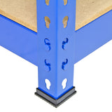 Blaues T-Rax Lagerregal mit stabilen Metallstützen, MDF-Regalböden, 120cm x 45cm x 180cm, ideal für Werkstätten und Lagerbereiche