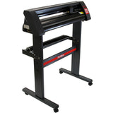 Schwarze Schwingpresse und Schneideplotter von PixMax, 38 cm x 38 cm, mit stabiler Metallstruktur und Rollen für einfache Mobilität