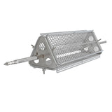 Dreiecksgrill-Aufsatz aus Edelstahl mit feinem Gitter, robustem Griff und stabiler Konstruktion, ideal für den KuKoo Grillwagen