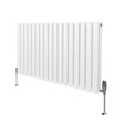 Ovaler Röhrenheizkörper in Weiß mit Chrom-Thermostatventilen, 600mm x 1020mm, bietet moderne Eleganz und effiziente Wärmeverteilung in jedem Raum