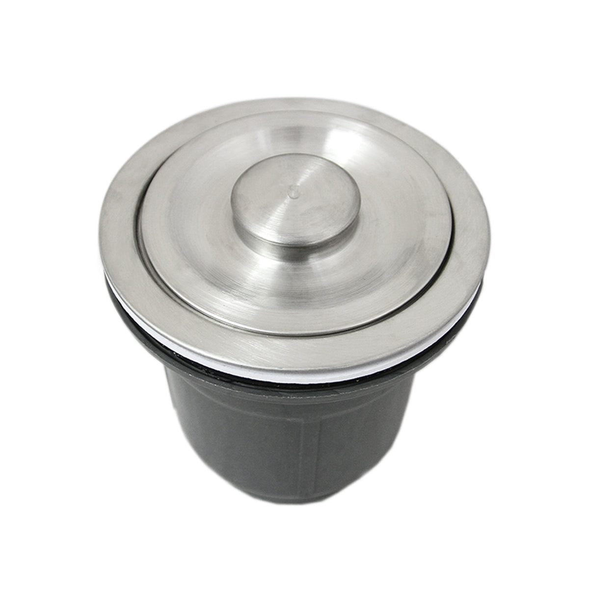 Edelstahl-Küchenspüle mit runder Abdeckung, glänzender Oberfläche und robustem Design, ideal für moderne Küchen und langlebige Nutzung