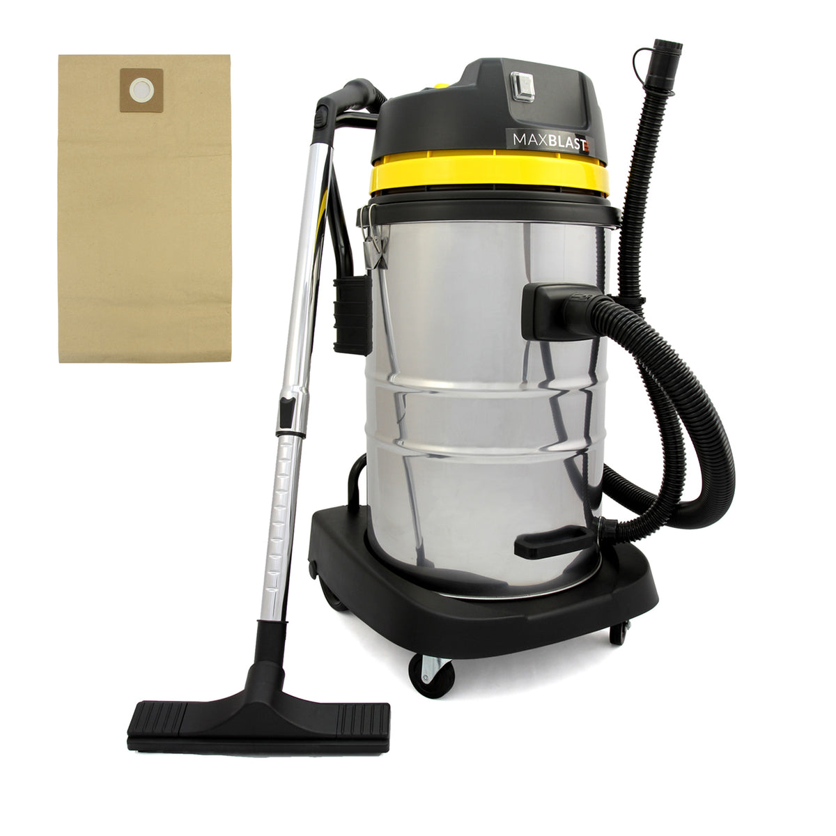 MAXBLAST 50L Staubsaugerbeutel in braun, passend für den MAXBLAST Staubsauger, mit robustem Material und praktischem Design für effektive Reinigung