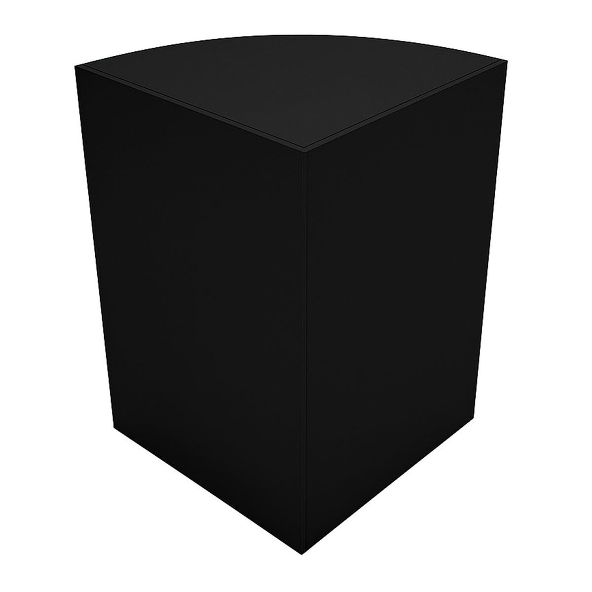 Eckige Ladentheke in elegantem Schwarz, mit glatter Oberfläche und modernem Design, ideal für Verkaufsräume und Ausstellungen