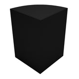 Eckige Ladentheke in elegantem Schwarz, mit glatter Oberfläche und modernem Design, ideal für Verkaufsräume und Ausstellungen