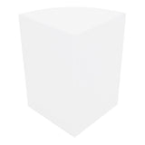 Eckige Ladentheke in strahlendem Weiß, aus glattem Material mit modernem Design, ideal für Verkaufsräume und optimale Raumnutzung