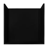 Schwarze TB60 Ladentheke mit Kassenblock, minimalistisches Design, glatte Oberfläche, rechteckige Form, ideal für Verkaufsräume und Geschäfte