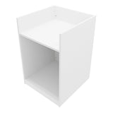 Moderne, weiße Ladentheke mit Kassenblock, aus glattem, strapazierfähigem Material, rechteckige Form, ideal für Einzelhandelsgeschäfte und Ausstellungen