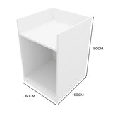 Moderne, weiße Ladentheke mit Kassenblock, rechteckig, aus robustem Material, 90 cm hoch und 60 cm breit, ideal für Einzelhandelsgeschäfte