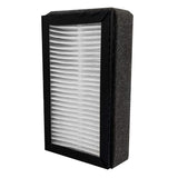 HEPA-Filter für Maxblast Händetrockner, rechteckig, mit gefalteter Filterstruktur und schwarzem Rahmen, ideal für saubere Luft