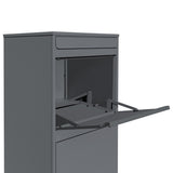 XL Anti-Diebstahl Paketkasten in Grau mit stabiler Metallkonstruktion, klappbarem Fach und modernem, minimalistischen Design für sicheren Versand