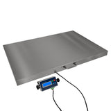 Stabile Tierwaage aus Edelstahl mit digitalem Display, 60 cm x 90 cm, ideal für präzise Gewichtsmessungen von Tieren, rutschfeste Oberfläche