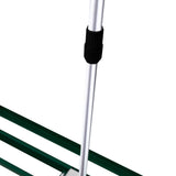 Grüner T-Mech Rasenrakel mit 100 cm breiter Klinge, stabiler Aluminiumstiel und rutschfester Gummigriff für einfaches Arbeiten im Garten