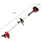 T-Mech 5 in 1 Multiwerkzeug in Rot und Schwarz, mit einem langen, stabilen Aluminiumgriff und verschiedenen Aufsätzen für vielseitige Gartenarbeiten