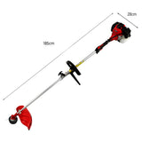 T-Mech 5 in 1 Multiwerkzeug in Rot und Schwarz, 185 cm lang, mit robustem Metallkopf und ergonomischem Griff für vielseitige Gartenarbeiten