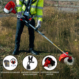 T-Mech 5 in 1 Multiwerkzeug mit leistungsstarkem Motor, Sicherheitszubehör, Schultergurt und ergonomischem Design, ideal für Gartenarbeiten