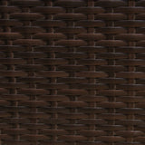 Dicht gewebtes Polyrattan in einem warmen Braunton, ideal für wetterfeste Gartenmöbel, bietet eine robuste und stilvolle Oberfläche