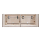 Hängeschrank für Wohnwagen in hellem Holz, 100cm x 35cm x 35cm, mit stabilen Metallscharnieren und zwei Fächern für optimalen Stauraum