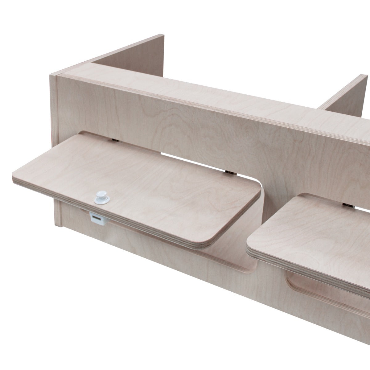 Hängeschrank aus hellem Holz mit zwei praktischen Klappen, ideal für Wohnwagen, Maße 100cm x 35cm x 35cm, modernes und funktionales Design