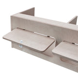 Hängeschrank aus hellem Holz mit zwei praktischen Klappen, ideal für Wohnwagen, Maße 100cm x 35cm x 35cm, modernes und funktionales Design