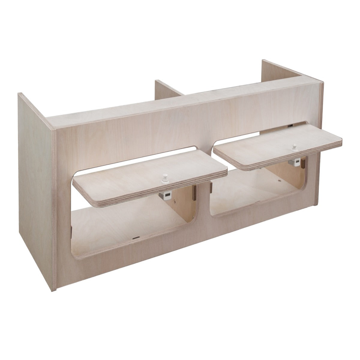 Hängeschrank für Wohnwagen aus hellem Holz, 80cm x 35cm x 35cm, mit zwei klappbaren Türen und glatten Oberflächen für modernen Look