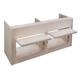 Hängeschrank für Wohnwagen aus hellem Holz, 80cm x 35cm x 35cm, mit zwei klappbaren Türen und glatten Oberflächen für modernen Look