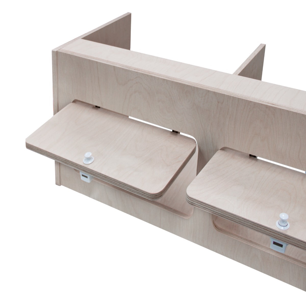 Hängeschrank aus hellem Holz, 80cm x 35cm x 35cm, mit zwei klappbaren Türen und modernem, minimalistischen Design für Wohnwagen