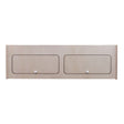 Hängeschrank für Wohnwagen in hellem Holz, 100cm x 30cm x 30cm, mit zwei schlichten Schubladen und runden, weißen Knöpfen für einfachen Zugriff