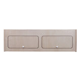 Hängeschrank für Wohnwagen in hellem Holz, 100cm x 30cm x 30cm, mit zwei schlichten Schubladen und runden, weißen Knöpfen für einfachen Zugriff