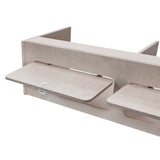 Hängeschrank aus hellem Holz mit zwei klappbaren Türen, minimalistisches Design, ideal für Wohnwagen, Maße 100cm x 30cm x 30cm