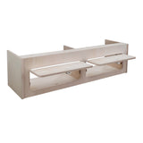 Hängeschrank für Wohnwagen aus hellem Holz, 100cm x 25cm x 25cm, mit zwei praktischen Ablageflächen und modernem, minimalistischen Design