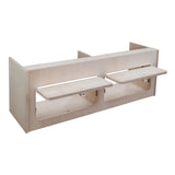 Hängeschrank für Wohnwagen in hellem Holz, 80cm x 25cm x 25cm, mit zwei praktischen Regalen und modernem, minimalistischen Design