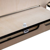 Hängeschrank für Wohnwagen in hellem Holz mit schwarzem Rand, 120cm x 25cm x 25cm, mit glatter Oberfläche und praktischen Aufbewahrungsmöglichkeiten
