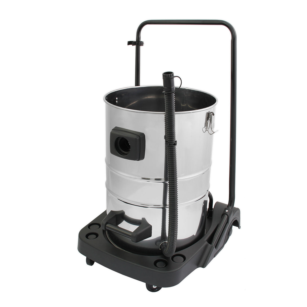 Maxblast 80 L Industriestaubsauger aus glänzendem Metall mit schwarzem Kunststoffsockel, flexibler Schlauch und praktischen Aufsätzen für vielseitige Anwendungen