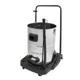 Maxblast 80 L Industriestaubsauger aus glänzendem Metall mit schwarzem Kunststoffsockel, flexibler Schlauch und praktischen Aufsätzen für vielseitige Anwendungen