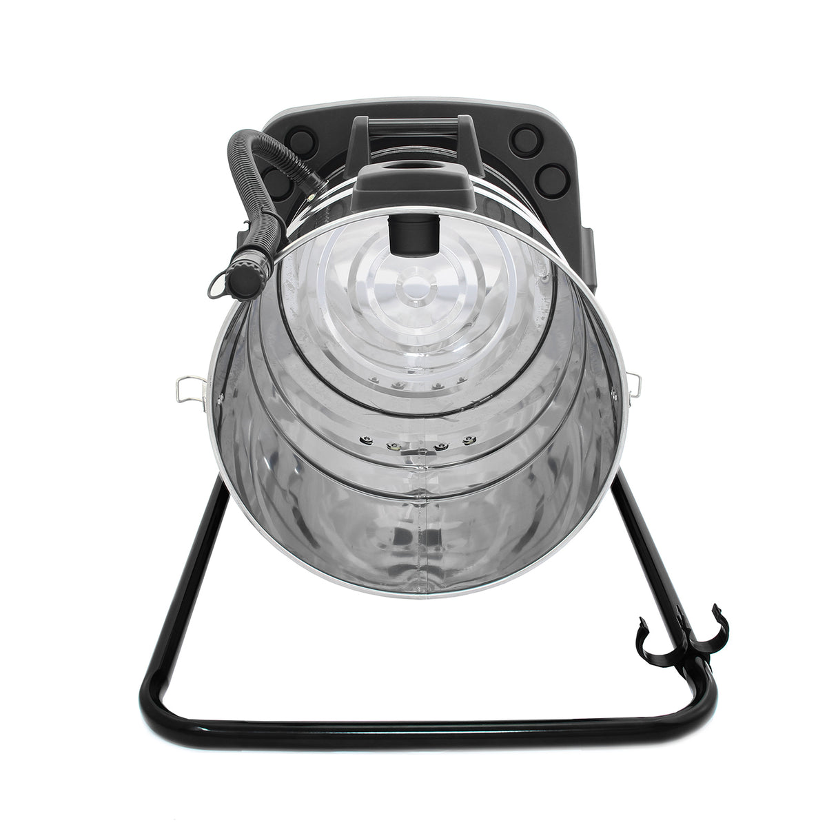Maxblast 80 L Industriestaubsauger mit transparentem Behälter, schwarzem Griff und stabiler Metallbasis, ideal für industrielle Anwendungen