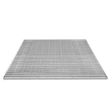 Verzinkter Gitterrost in rechteckiger Form, 1200mm x 1000mm, mit gleichmäßigen quadratischen Öffnungen und glatter, silberner Oberfläche