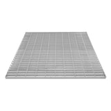 Verzinkter Gitterrost in quadratischer Form, 1000mm x 1000mm, mit gleichmäßigen, stabilen Öffnungen und glatter, silberner Oberfläche