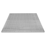 Verzinkter Gitterrost in rechteckiger Form, 1000mm x 900mm, mit gleichmäßigen, quadratischen Öffnungen und glatter, silberner Oberfläche