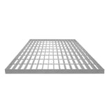 Verzinkter Gitterrost in rechteckiger Form, 1000mm x 500mm, mit gleichmäßigen quadratischen Öffnungen und glatter, metallischer Oberfläche